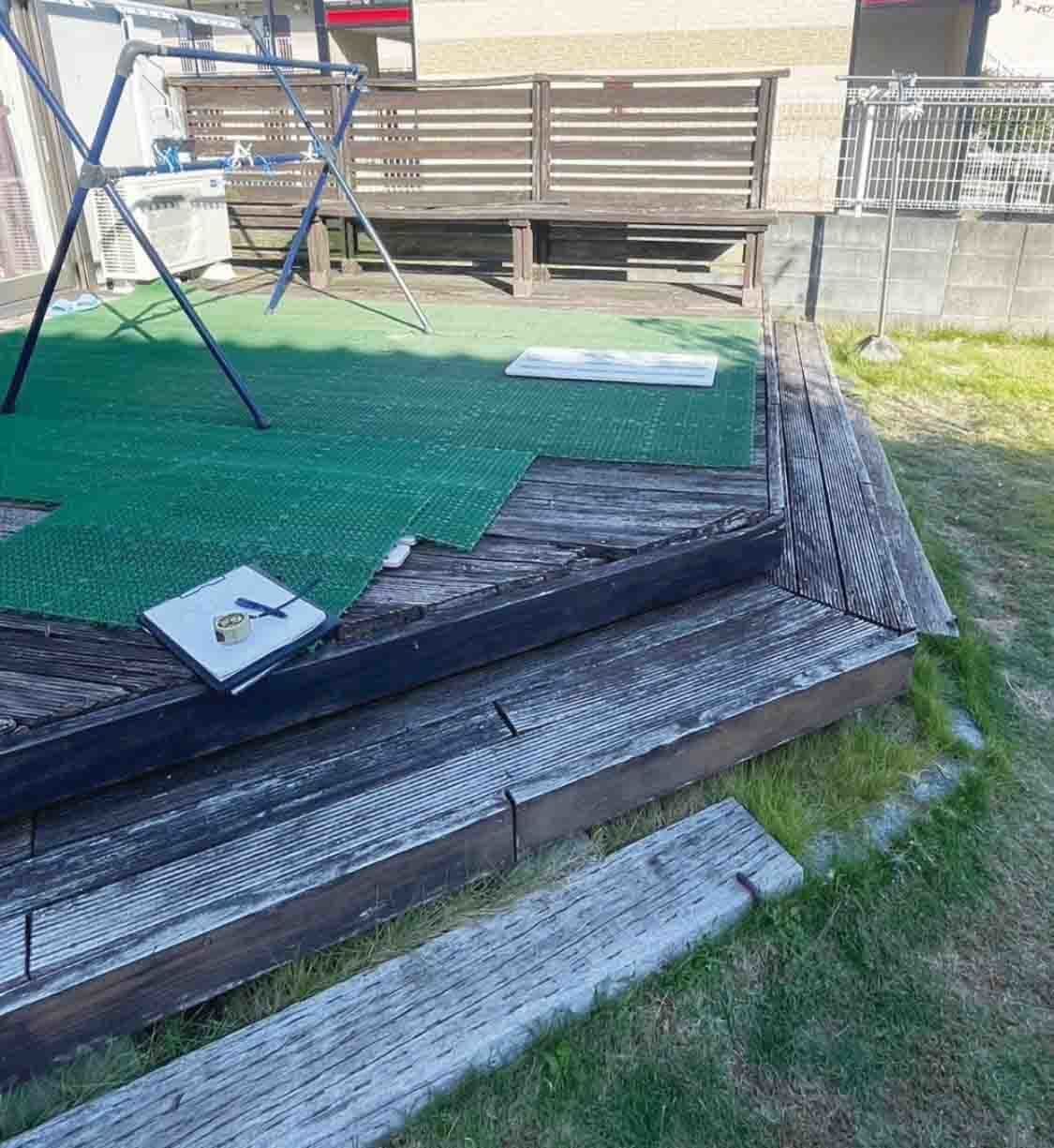 柳川市のリフォーム施工事例:ウッドデッキ