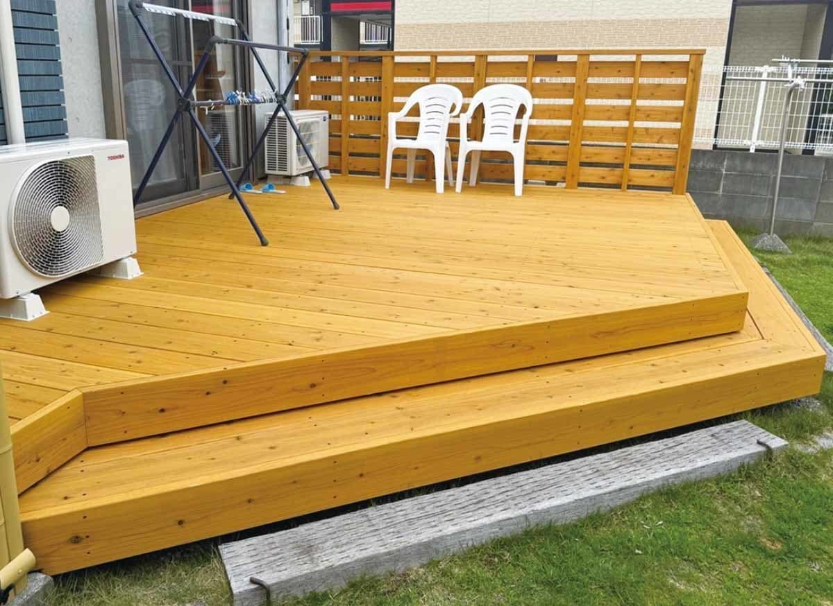 柳川市のリフォーム施工事例:ウッドデッキリフォーム施工